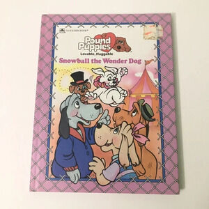 Vtg 1986 Pound Puppies Snowball the Wonder Dog  A Golden Book
